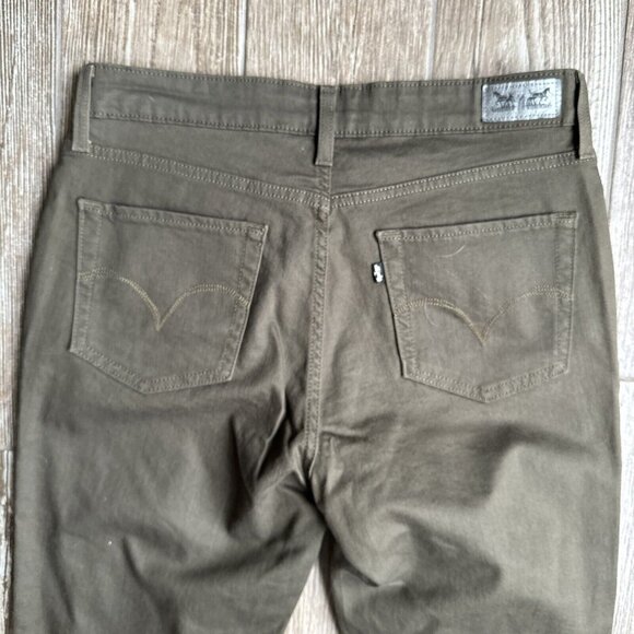 Levis Signature Jeans Straight Leg Womens 10M Army Green Cowboy Western Ranch - Picture 9 of 10